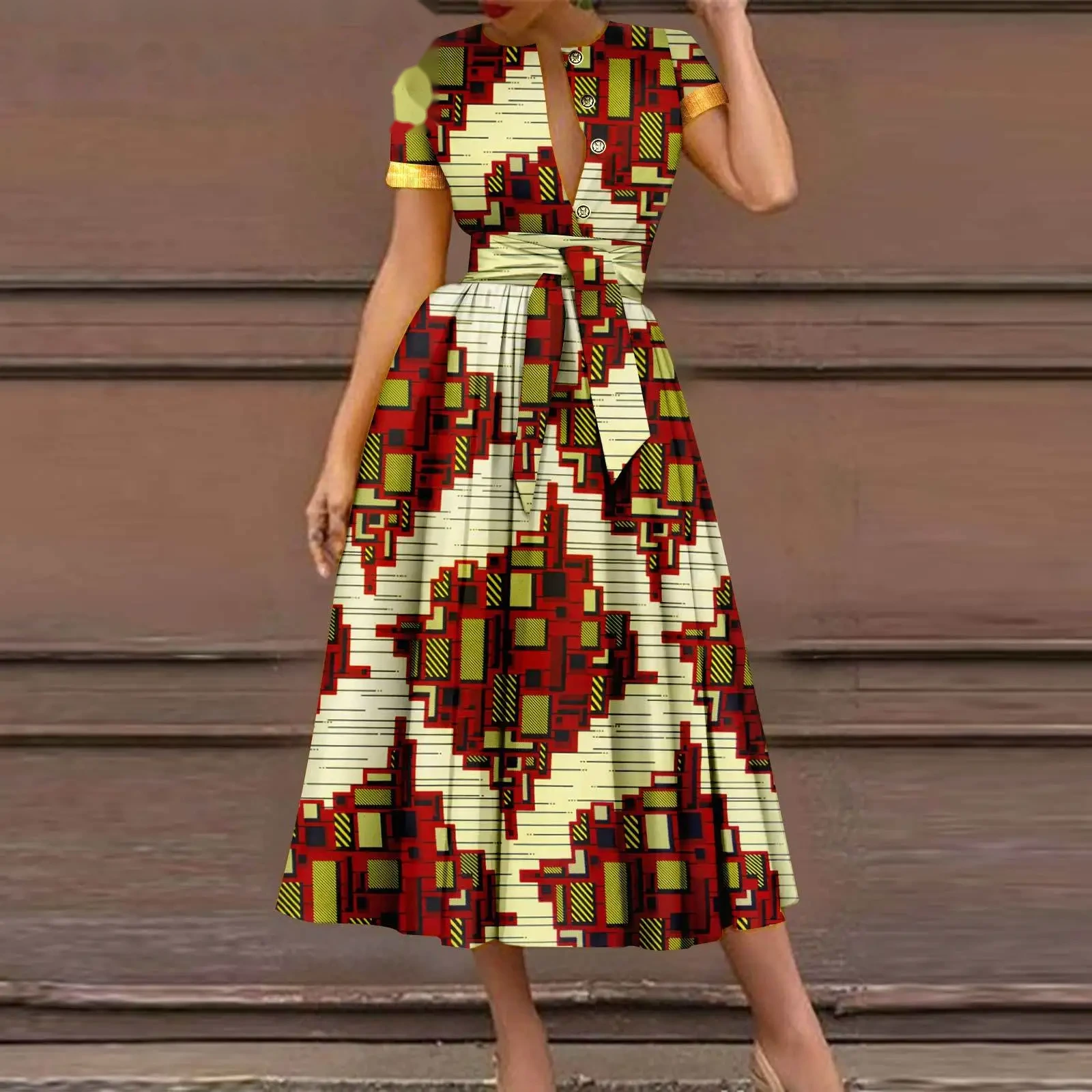 Robe Dashiki ceinturée — Fière et rayonnante — vue 14