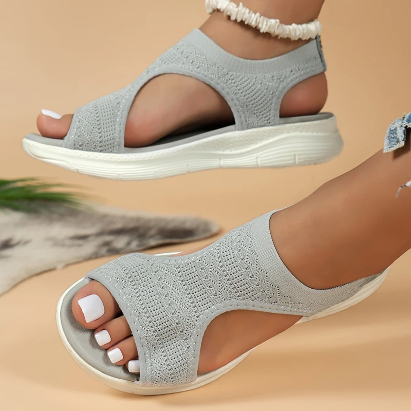 Sandales plateforme mesh — Tendance et aérienne — vue 12