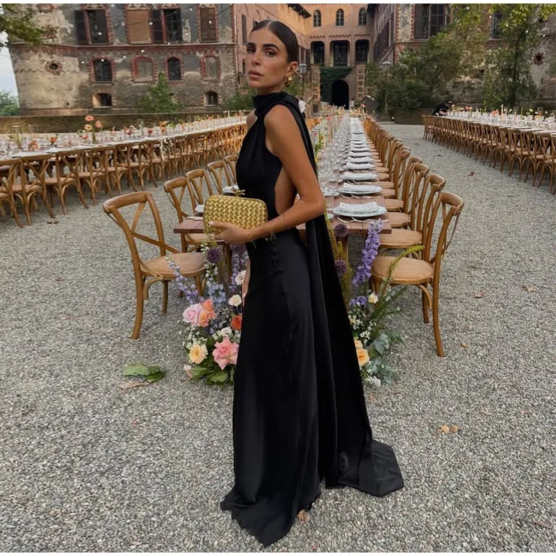 Robe satin dos nu — La sophistication faite robe — vue 51
