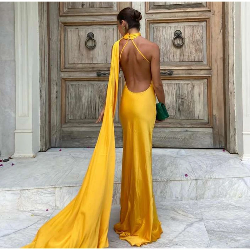 Robe satin dos nu — La sophistication faite robe — vue 47