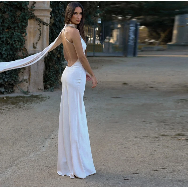 Robe satin dos nu — La sophistication faite robe — vue 43