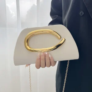 Sac de soirée fermeture dorée — L'éclat qu'il te manquait
