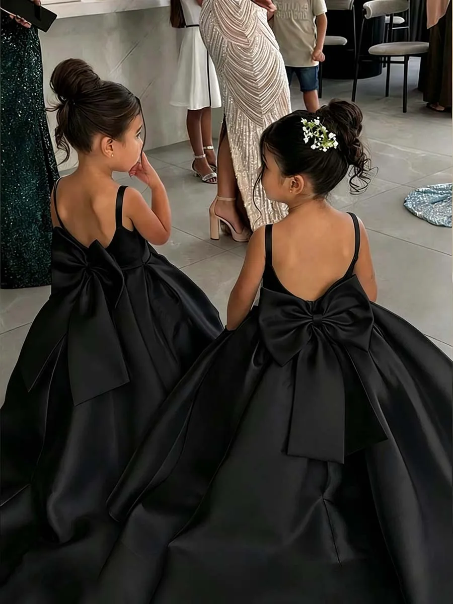 Robe cortège fille nœud — Petite mariée du cortège — vue 16