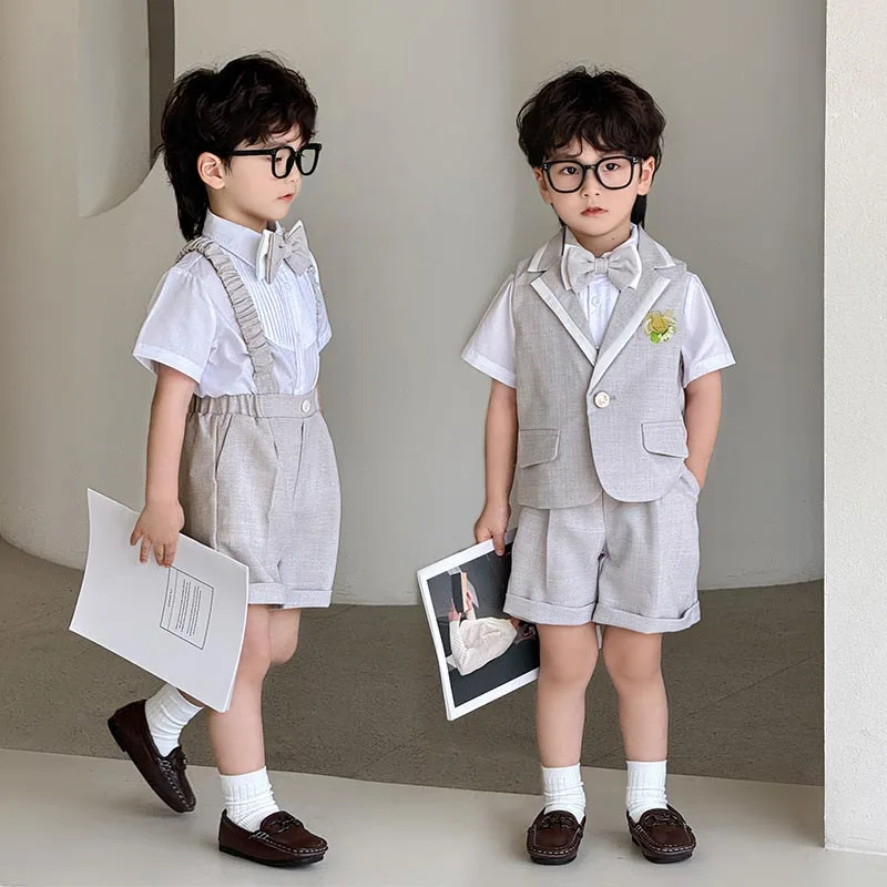 Costume cérémonie garçon bretelles — Petit gentleman parfait — vue 14