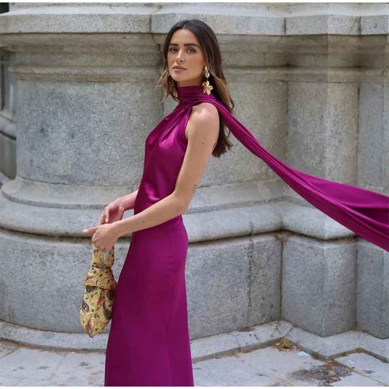 Robe satin dos nu — La sophistication faite robe — vue 54