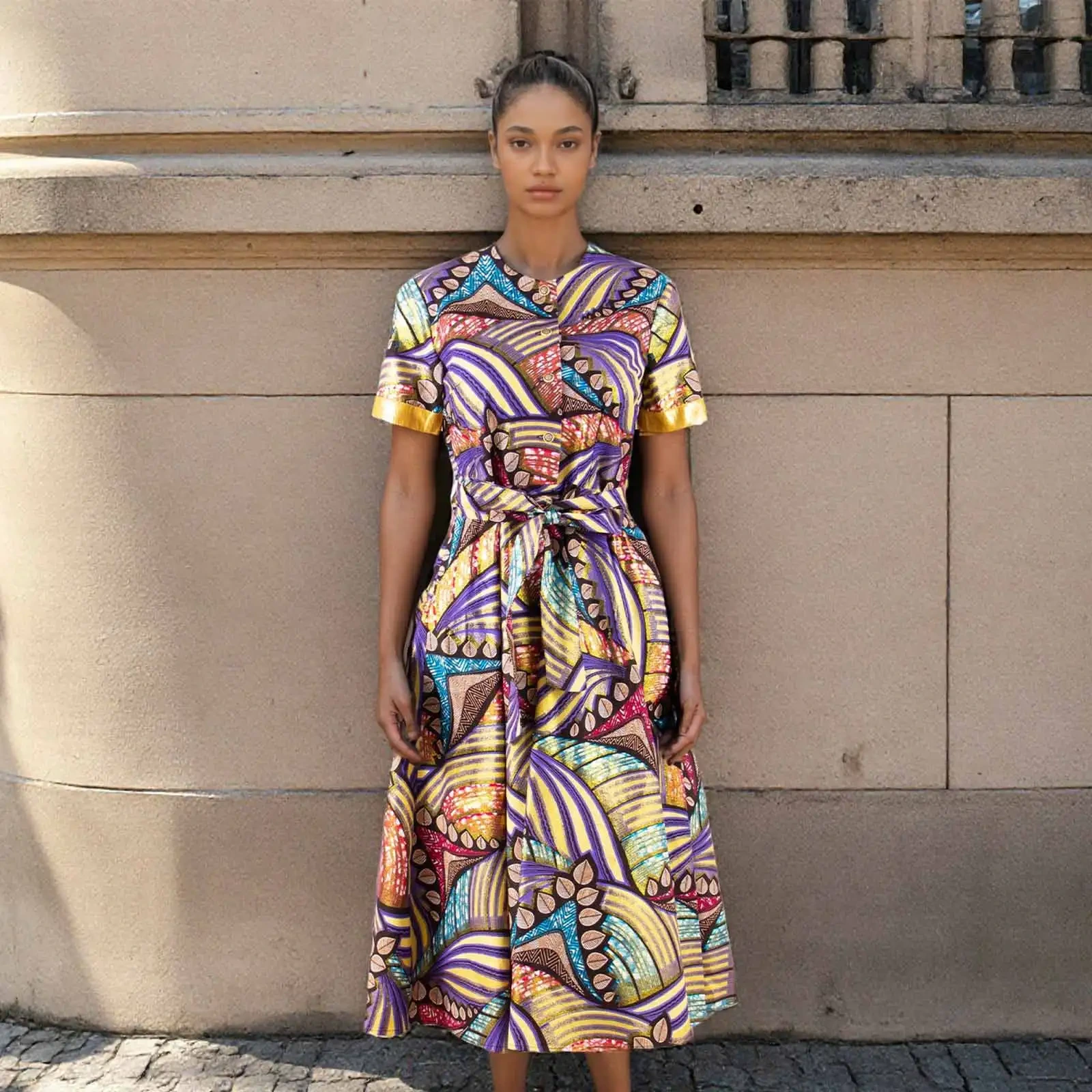 Robe Dashiki ceinturée — Fière et rayonnante — vue 31