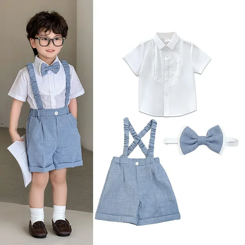 Costume cérémonie garçon bretelles — Petit gentleman parfait — vue 8