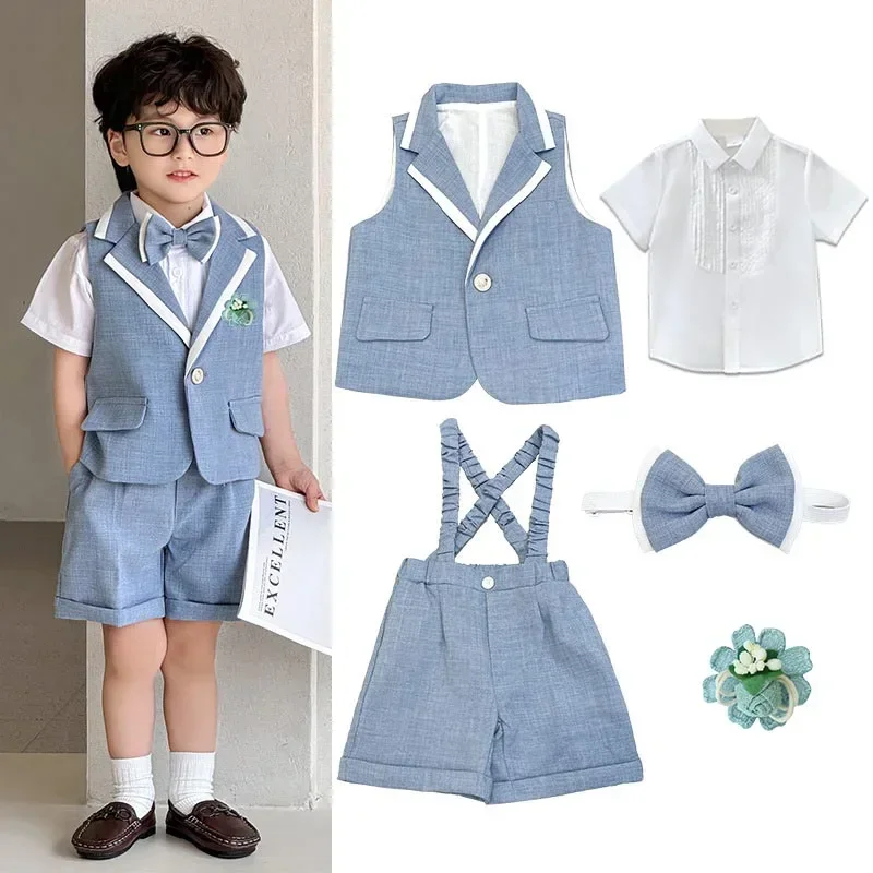 Costume cérémonie garçon bretelles — Petit gentleman parfait — vue 6