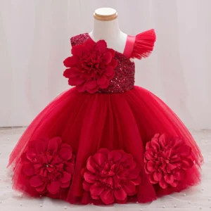 Robe de fête bébé paillettes — Toute petite, toute belle