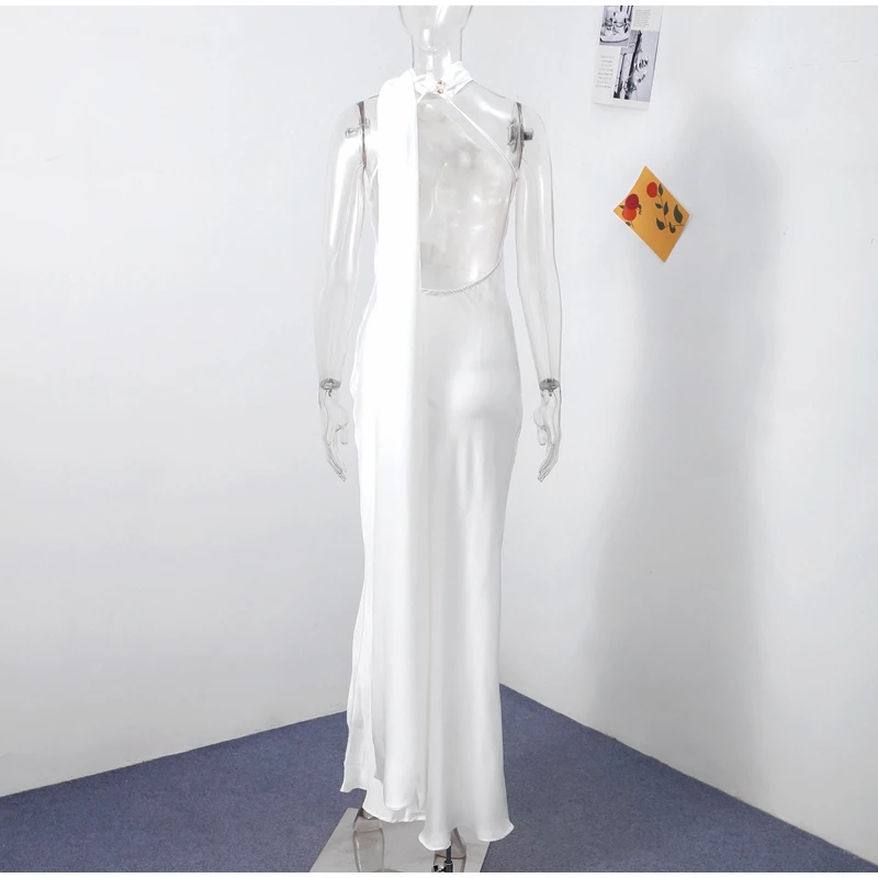 Robe satin dos nu — La sophistication faite robe — vue 32