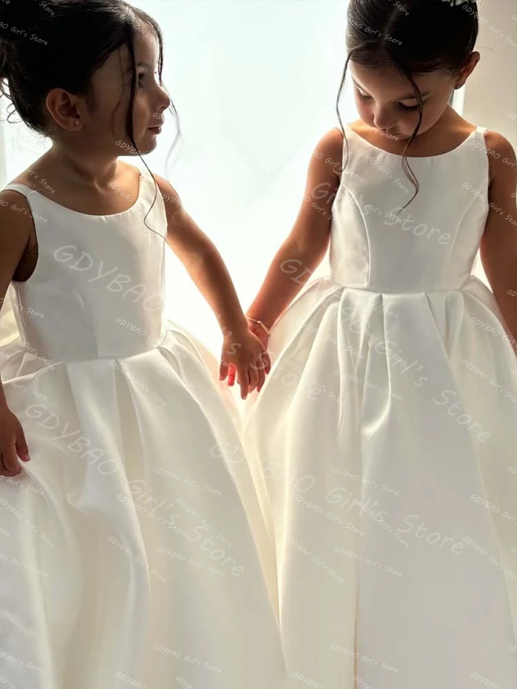 Robe cortège fille nœud — Petite mariée du cortège — vue 2