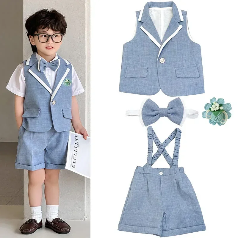 Costume cérémonie garçon bretelles — Petit gentleman parfait — vue 7
