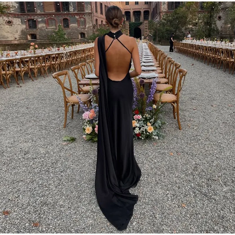 Robe satin dos nu — La sophistication faite robe — vue 52
