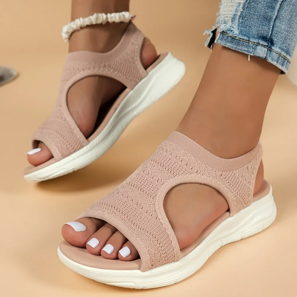 Sandales plateforme mesh — Tendance et aérienne — vue 3