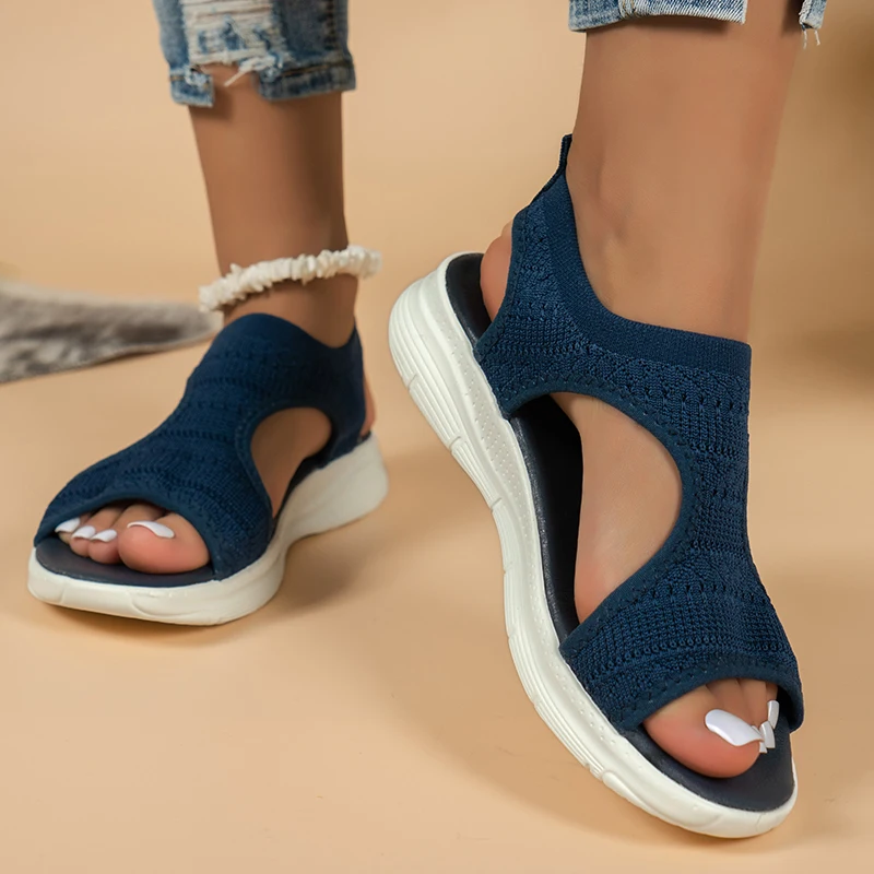 Sandales plateforme mesh — Tendance et aérienne — vue 7