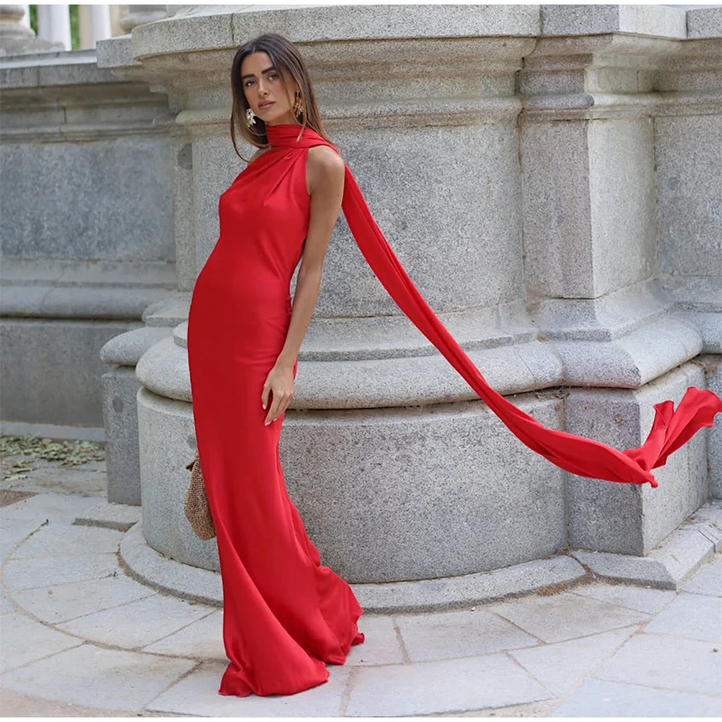 Robe satin dos nu — La sophistication faite robe — vue 58