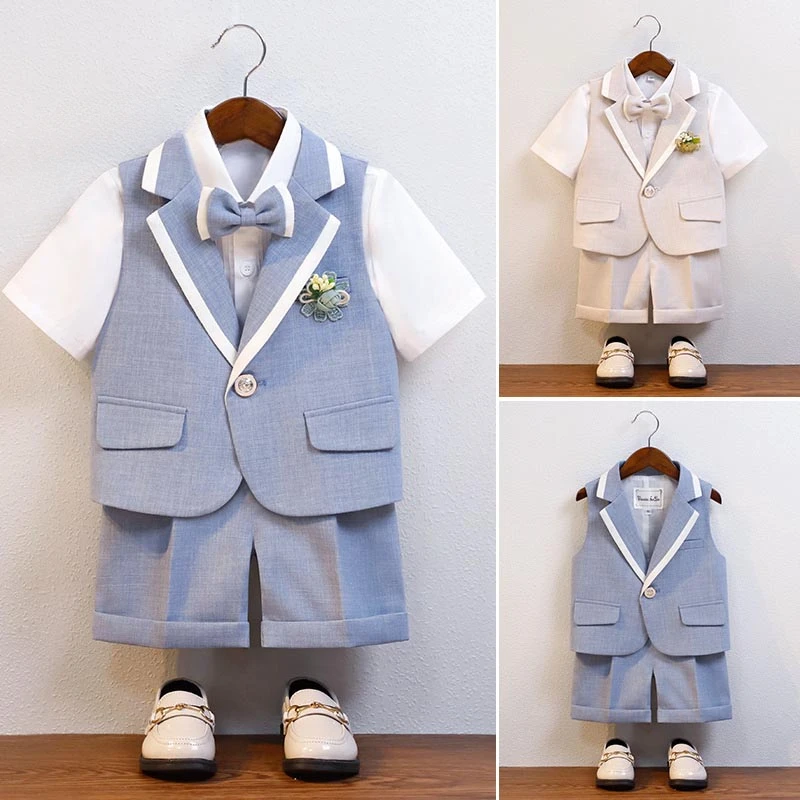 Costume cérémonie garçon bretelles — Petit gentleman parfait — vue 15