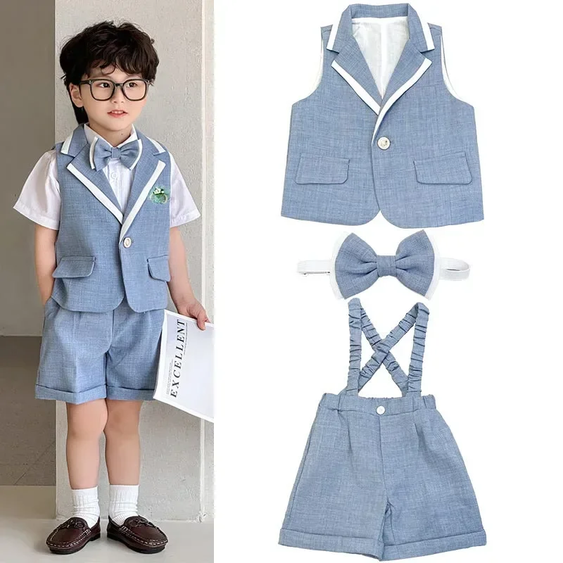Costume cérémonie garçon bretelles — Petit gentleman parfait — vue 4