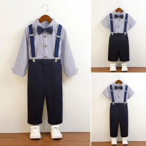 Ensemble rayures garçon — Style coréen pour petit homme