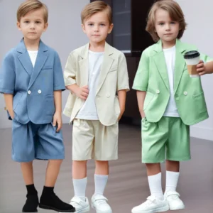 Ensemble blazer short garçon — Petit monsieur chic