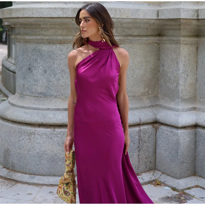 Robe satin dos nu — La sophistication faite robe — vue 55