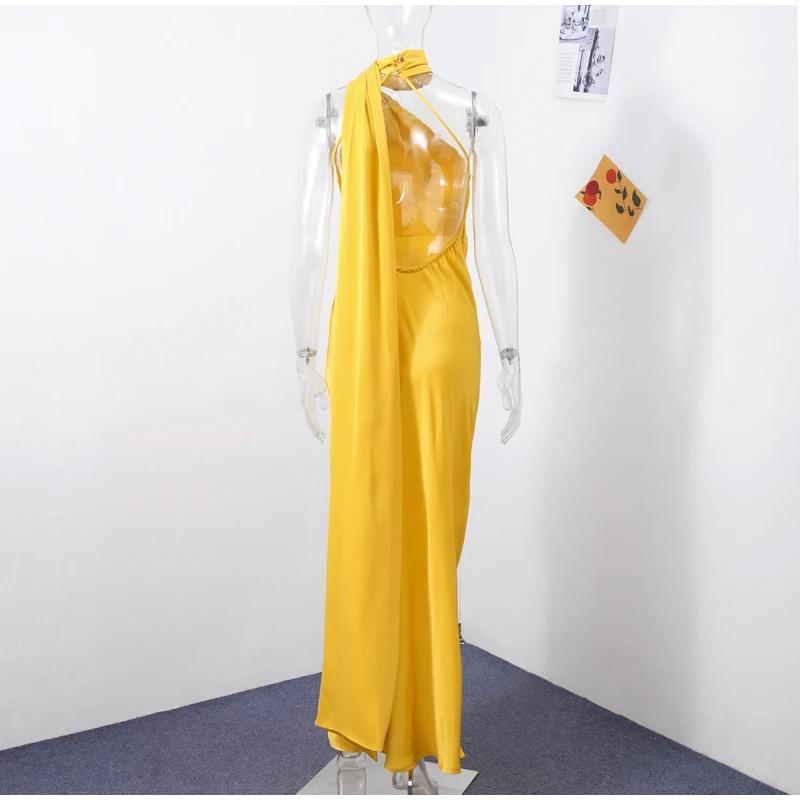 Robe satin dos nu — La sophistication faite robe — vue 37