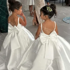 Robe cortège fille nœud — Petite mariée du cortège