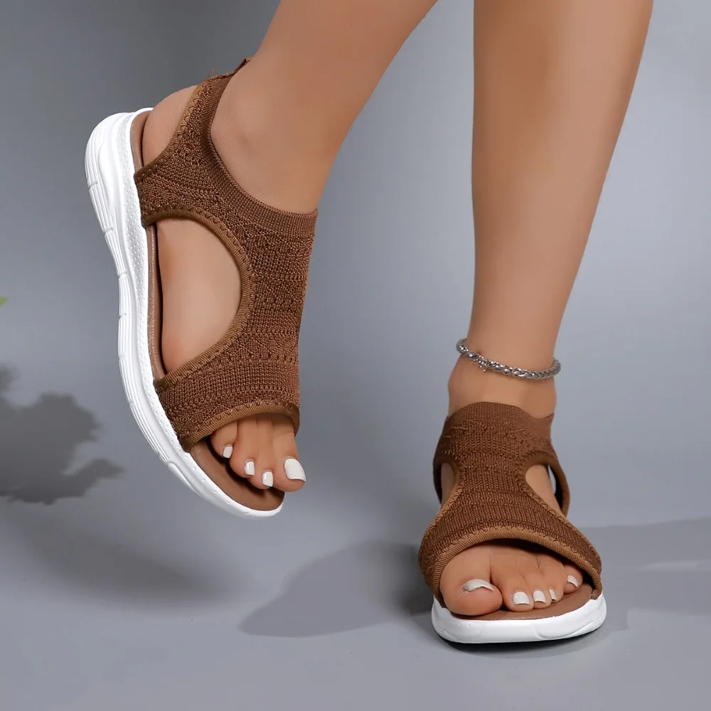 Sandales plateforme mesh — Tendance et aérienne — vue 15
