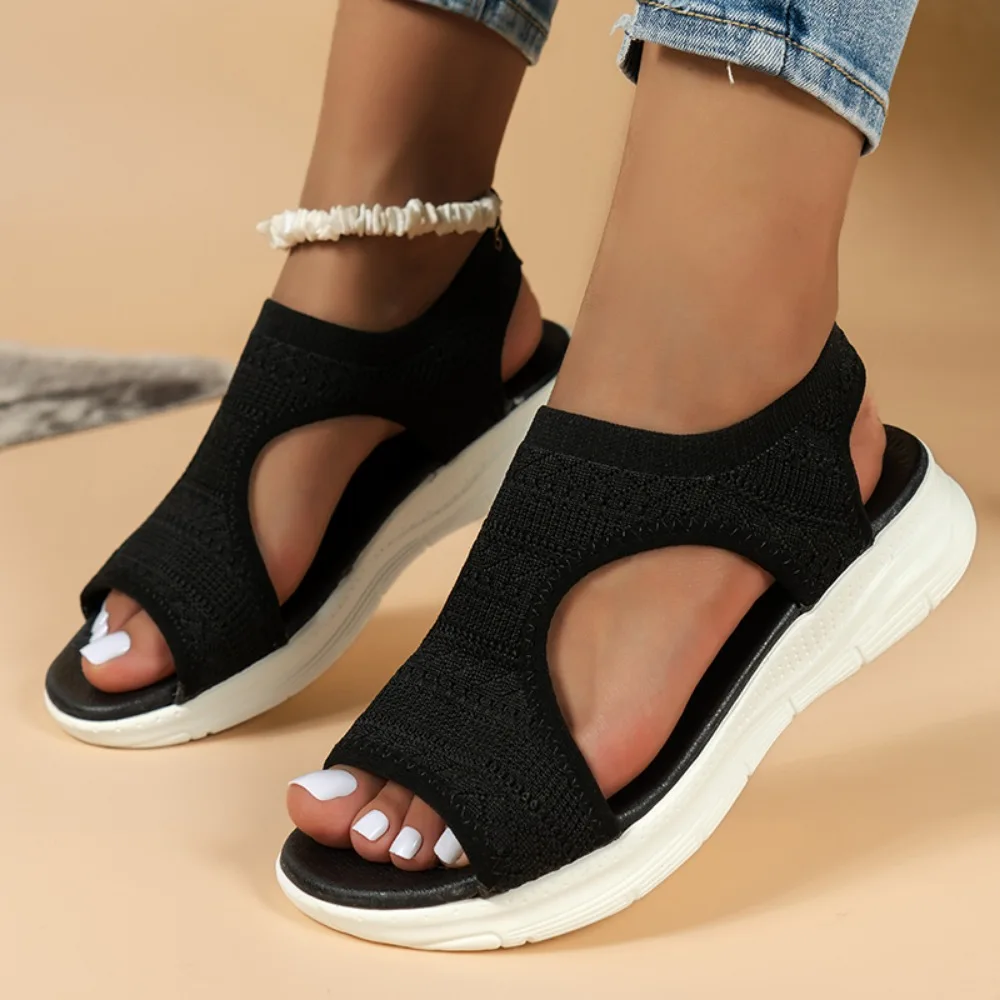 Sandales plateforme mesh — Tendance et aérienne — vue 13