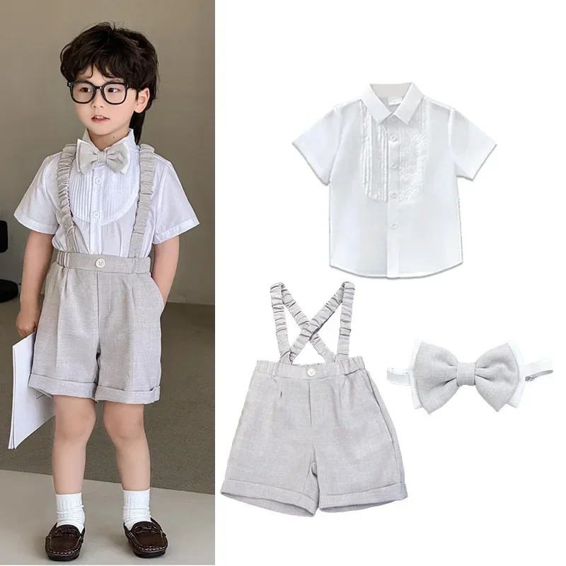 Costume cérémonie garçon bretelles — Petit gentleman parfait — vue 11