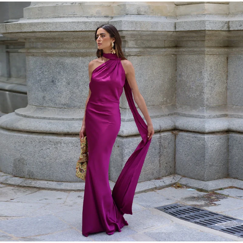 Robe satin dos nu — La sophistication faite robe — vue 13