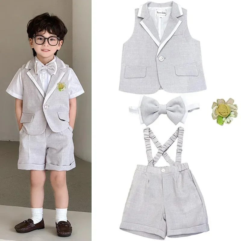Costume cérémonie garçon bretelles — Petit gentleman parfait — vue 10
