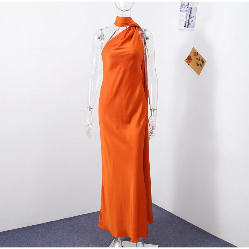 Robe satin dos nu — La sophistication faite robe — vue 34