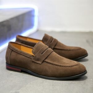 Mocassins daim à enfiler — Le confort qui roule