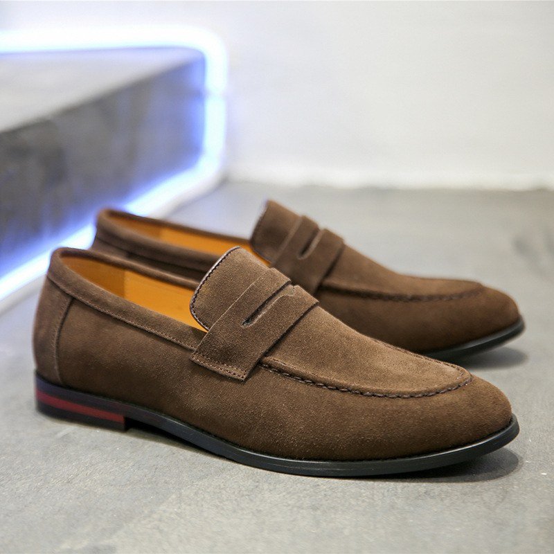Mocassins daim à enfiler — Le confort qui roule
