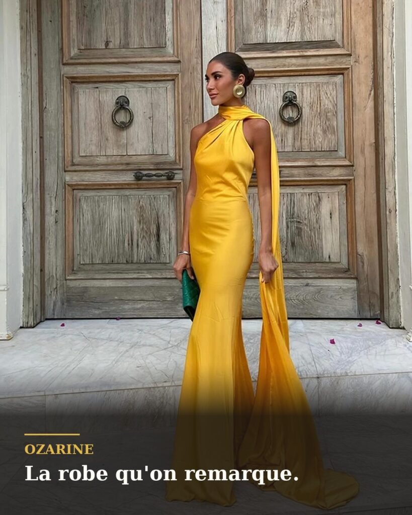 Robe satin dos nu